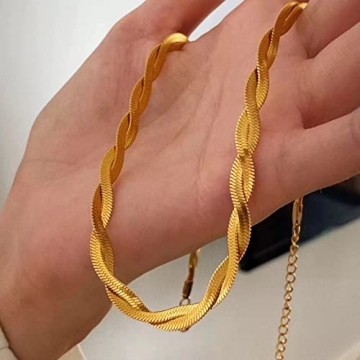 Elegant Double Layered Herringbone Necklace for Women