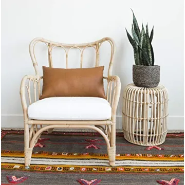 Modern Luxurious Brown Milo Design Lumbar Pillow Cover by Woven Nook