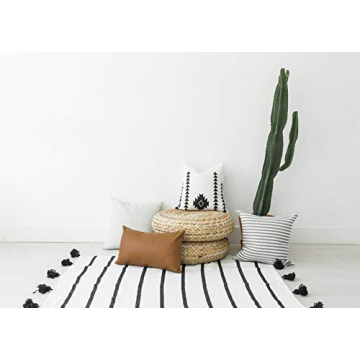 Modern Luxurious Brown Milo Design Lumbar Pillow Cover by Woven Nook