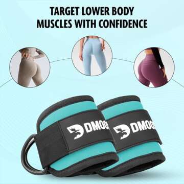 DMoose Cable Kick Back Ankle Straps for Gym Workouts