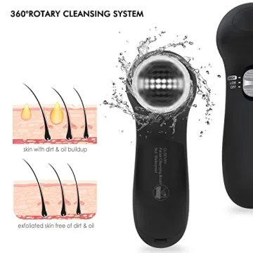 Electric Facial Cleansing Scrubber with 6 Brush Heads