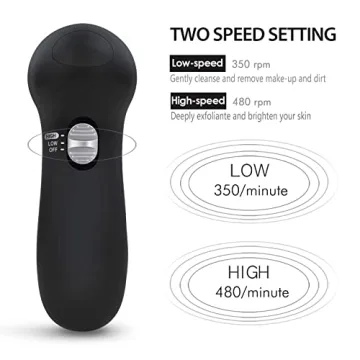 Electric Facial Cleansing Scrubber with 6 Brush Heads