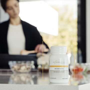 Integrative Therapeutics Berberine - 1000–1500 mg Daily - Berberine HCL Supplement for Metabolic Support* - Gluten-Free & Vegan Supplements for Men & Women - 60 Capsules