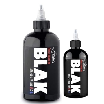 Allegory Premium Black Tattoo Ink - Vegan Organic Ink for Lining & Shading