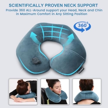Keemall Inflatable Travel Neck Pillow for On-the-Go Comfort