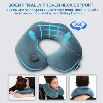 Keemall Inflatable Travel Neck Pillow for On-the-Go Comfort