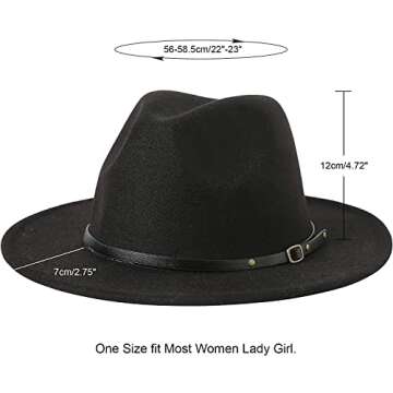 Stylish Classic Wide Brim Fedora Hat for Everyone