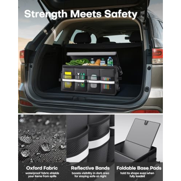 HOTOR Car Trunk Organizer for Efficient Vehicle Storage