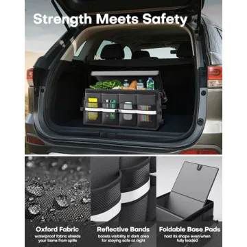 HOTOR Car Trunk Organizer for Efficient Vehicle Storage