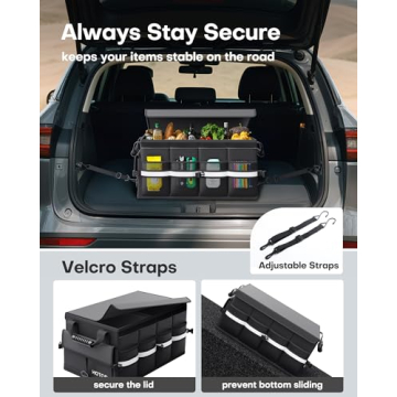 HOTOR Car Trunk Organizer for Efficient Vehicle Storage