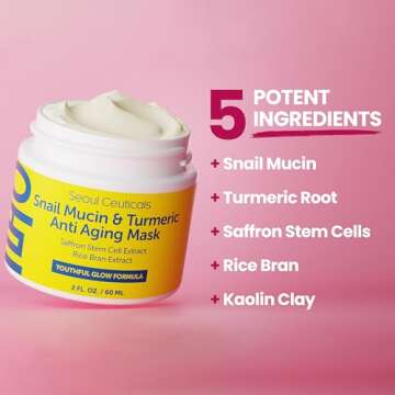 SeoulCeuticals Snail Mucin Turmeric Face Mask 2oz