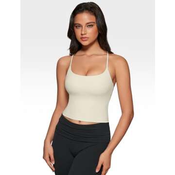 INGIA Women’s Stylish Low Scoop Neck Tank Top