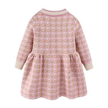 Mud Kingdom Elegant Knit Dress for Little Girls Red Casual Winter Size 6-7