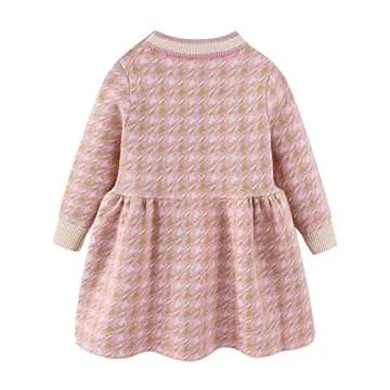 Mud Kingdom Elegant Knit Dress for Little Girls Red Casual Winter Size 6-7