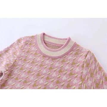 Mud Kingdom Elegant Knit Dress for Little Girls Red Casual Winter Size 6-7