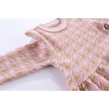 Mud Kingdom Elegant Knit Dress for Little Girls Red Casual Winter Size 6-7