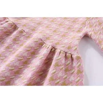 Mud Kingdom Elegant Knit Dress for Little Girls Red Casual Winter Size 6-7