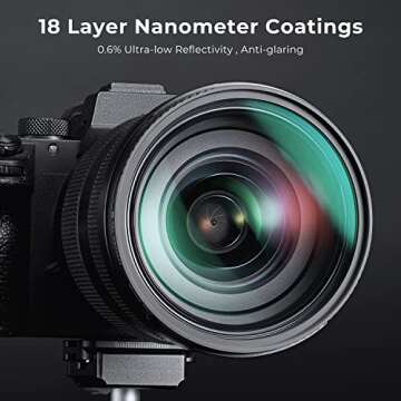 K&F Concept 82mm Black Diffusion Filter for Cinematic Photography