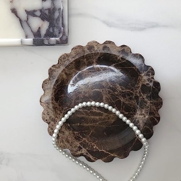 Handmade Natural Travertine Tray Elegant Functional Home Decor