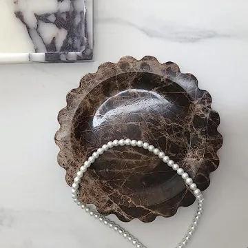 Handmade Natural Travertine Tray Elegant Functional Home Decor