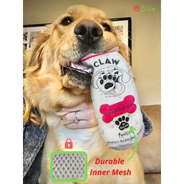 Nestpark Pup Claw Dog Toys - Funny Cute Plush Dog Toys with Squeaker - Parody (2 Pack) (Tropical Pack)