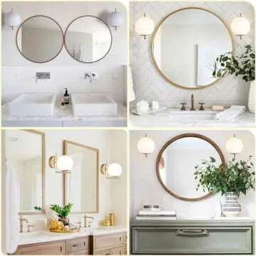 Yuniexuber Gold Mid Century Wall Sconces Set of Two