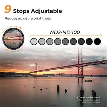 K&F Concept 67mm Variable ND Filter for Superior Clarity