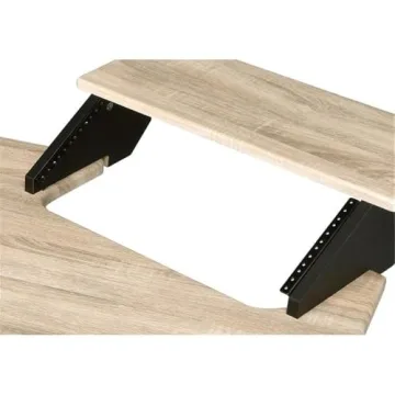 Elegant Music Recording Studio Desk in Natural Oak