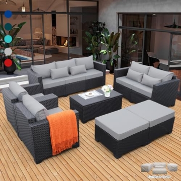 Stylish Rattaner 7 Piece Patio Furniture Set with Storage