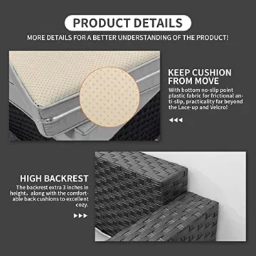 Stylish Rattaner 7 Piece Patio Furniture Set with Storage