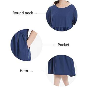 Mordenmiss Women's Summer Midi Dress with Pockets