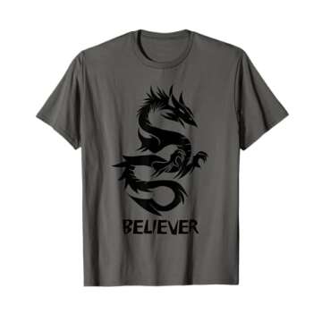 Imagine, Dream, Believe | Fantasy Dragon Tattoo T-Shirt