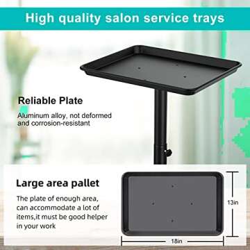 Premium Aluminum Salon Tray on Wheels for Professionals