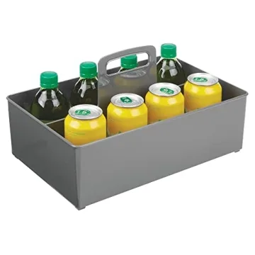 mDesign Large Divided Portable Storage Caddy for Kitchen