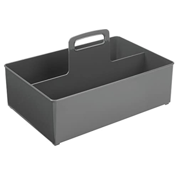 mDesign Large Divided Portable Storage Caddy for Kitchen