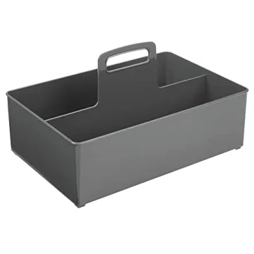 mDesign Large Divided Portable Storage Caddy for Kitchen
