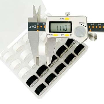 New brothread Prewound Bobbin Thread Set 25pcs 15 White 10 Black