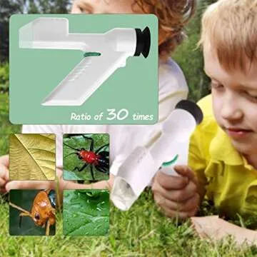 YEITIADY Outdoor Adventure Kit for Kids -16 Pcs Binoculars,Compass,Flashlight,Magnifying Glass Kids,Butterfly Kit,Handheld Microscope,Good Birthday for Kids Ages 4-12