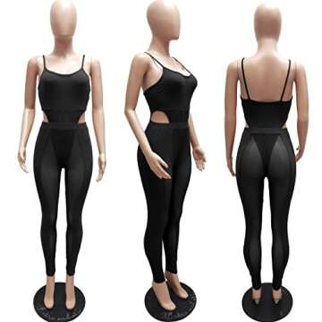 HAOYUAN Sexy Mesh Two Piece Bodysuit for Parties
