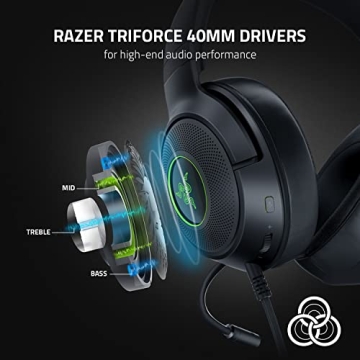 Razer Kraken V3 X Wired Gaming Headset - Lightweight and Immersive