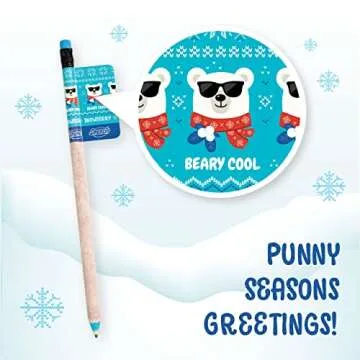Holiday Smencils for Grown Ups - HB #2 Patented Gourmet Scented Fun Pencils, 5 Count - Stocking Stuffer, White Elephant Gifts for Adults, Office Supplies, Party Favors