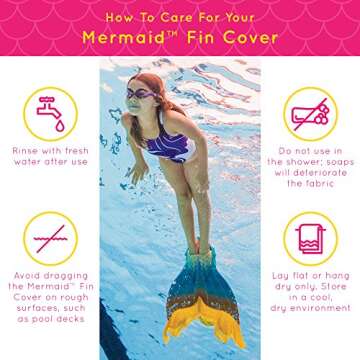 FINIS Mermaid Colorful Fin Cover for an Enchanting Swim Experience