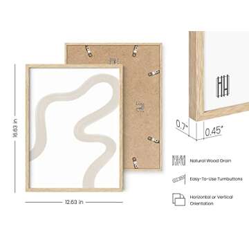 HAUS AND HUES Western Art Frame - Set of 3 Southwestern Arizona Desert, Modern Boho Decor, Western Mountain Wall Art for Living Room, Nature Southwest Couch Set of 3 Art Print (Beige Frame, 12x16)