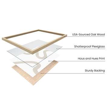 HAUS AND HUES Western Art Frame - Set of 3 Southwestern Arizona Desert, Modern Boho Decor, Western Mountain Wall Art for Living Room, Nature Southwest Couch Set of 3 Art Print (Beige Frame, 12x16)