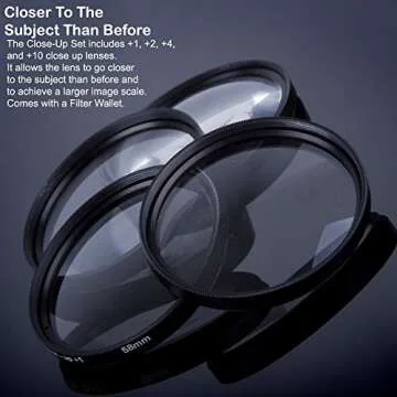 Professional 58MM Lens Filter and Accessory Kit for Canon