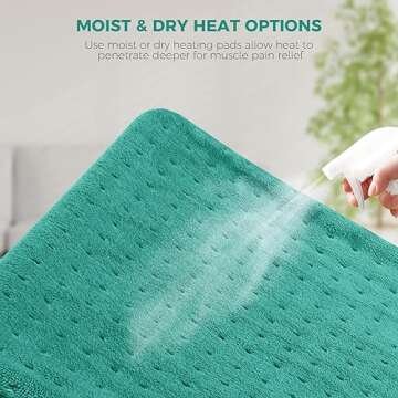NOWWISH Heating Pad for Back Pain & Cramps Relief, Moist Heat Pad for Neck & Shoulder, Auto Shut Off...