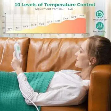 NOWWISH Heating Pad for Back Pain & Cramps Relief, Moist Heat Pad for Neck & Shoulder, Auto Shut Off, Machine Washable, Valentines Day Gifts for Her, 17"x33" Green