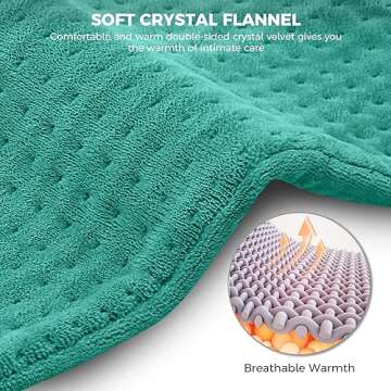 NOWWISH Heating Pad for Back Pain & Cramps Relief, Moist Heat Pad for Neck & Shoulder, Auto Shut Off, Machine Washable, Valentines Day Gifts for Her, 17"x33" Green