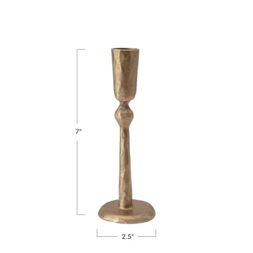 Elegant Hand-Forged Metal Taper Candle Holder for Home Decor