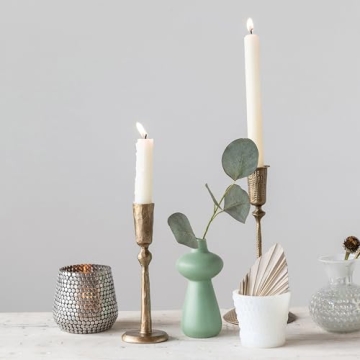 Elegant Hand-Forged Metal Taper Candle Holder for Home Decor